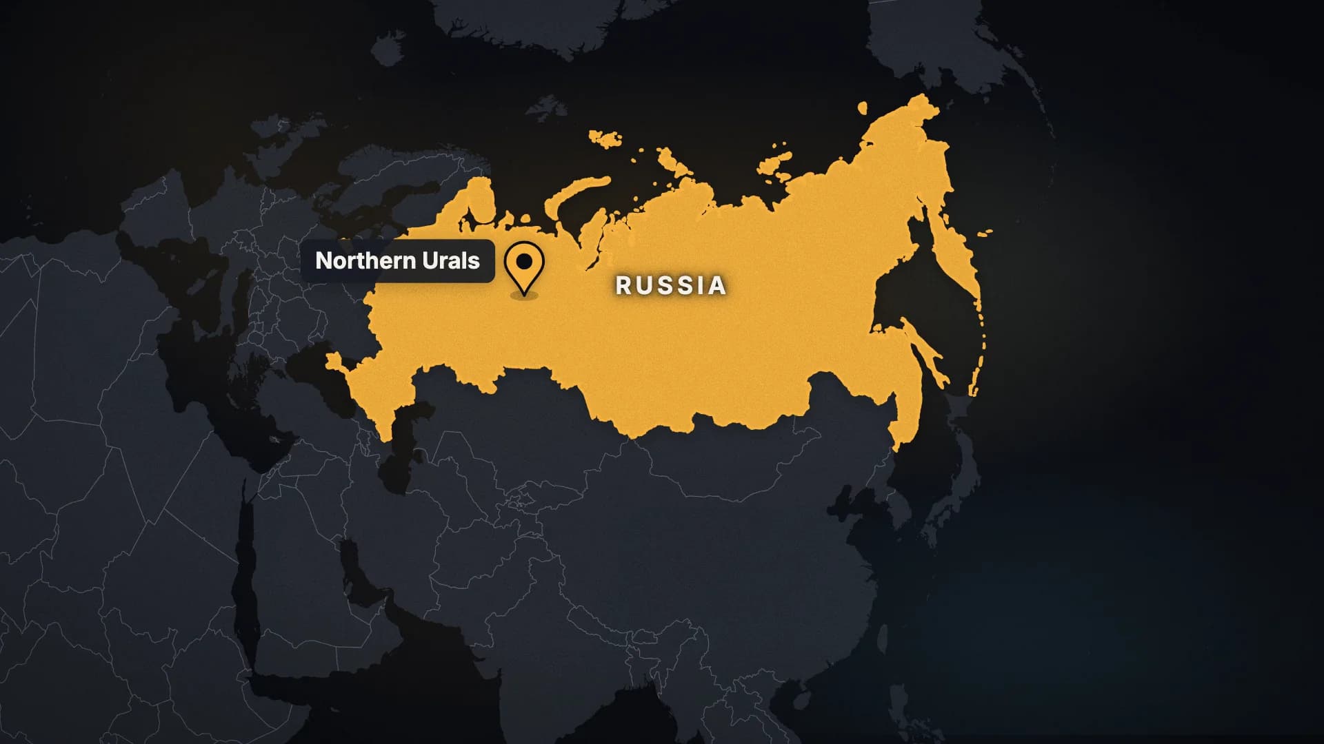 An animated graphic drawn as Map: In 1959, nine hikers set out into the northern Ural Mountains of Russia.
