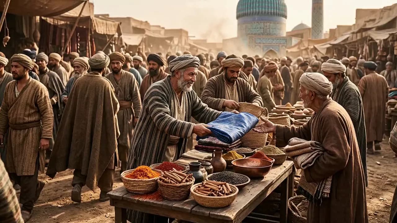 A Samarkand market, a frame from a long-form video made in Wyrlo